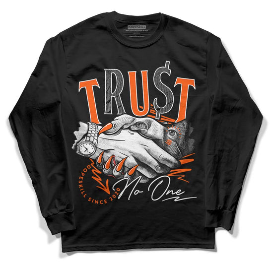 MSCHF Super Normal 2 Orange Milk DopeSkill Long Sleeve T-Shirt Trust No One Graphic Streetwear - Black