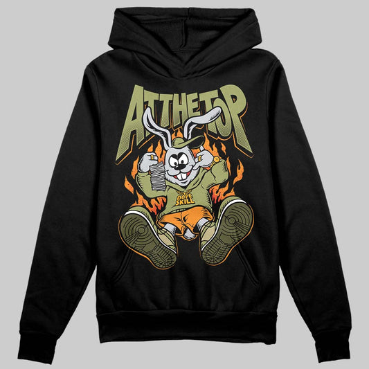 Olive Sneakers DopeSkill Hoodie Sweatshirt At The Top Graphic Streetwear - Black