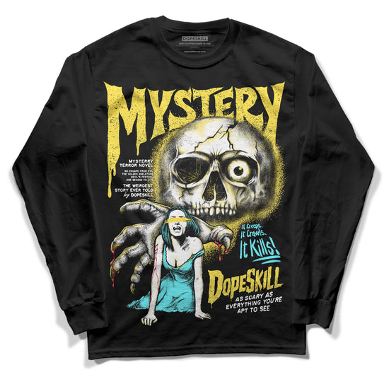 Jordan 5 Aqua DopeSkill Long Sleeve T-Shirt Mystery Ghostly Grasp Graphic Streetwear - Black