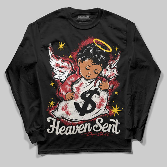 Nigel Sylvester x Jordan 1 Low OG “Nitro” DopeSkill Long Sleeve T-Shirt Heaven Sent Graphic Streetwear - Black