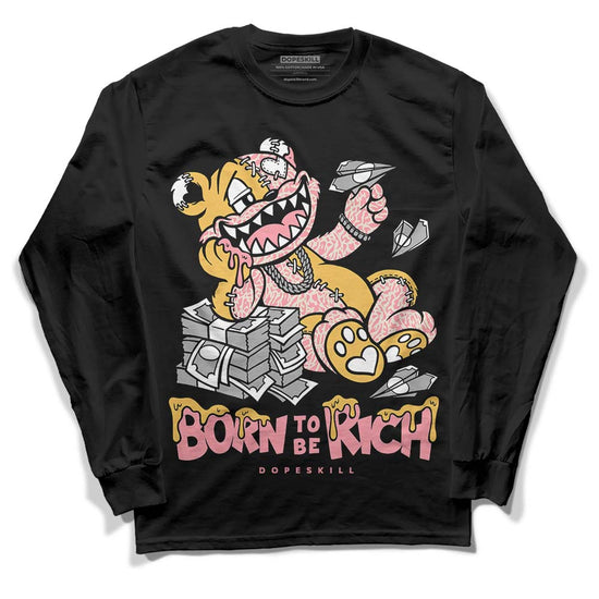 Jordan 3 GS “Red Stardust” DopeSkill Long Sleeve T-Shirt Born To Be Rich Graphic Streetwear - Black 