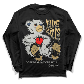 A Ma Maniere x Jordan 5 Dawn “Photon Dust” DopeSkill Long Sleeve T-Shirt Love Kills Graphic Streetwear - Black