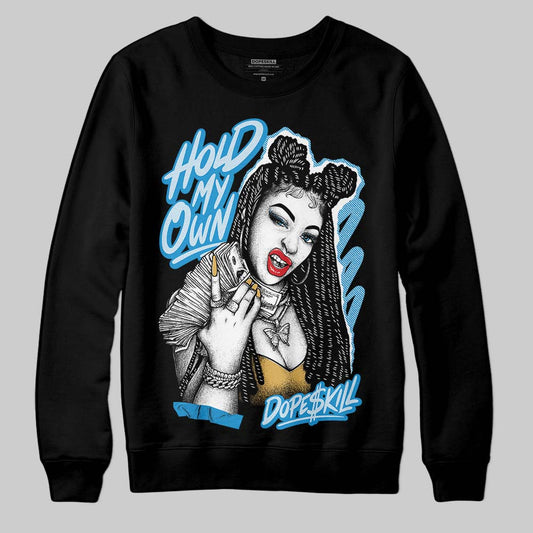 Jordan 4 Denim “Worn Blue” DopeSkill Sweatshirt New H.M.O Graphic Streetwear - Black