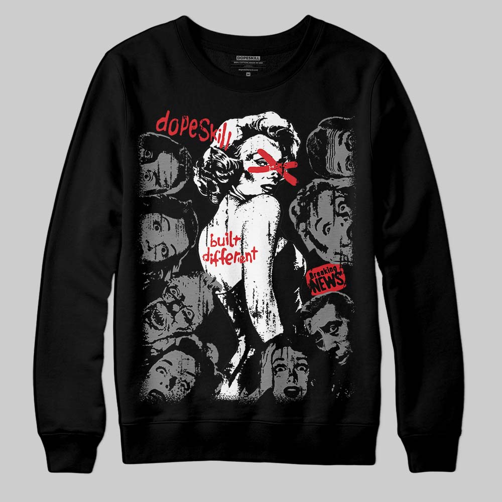 Jordan 10 Retro Shadow (2025) DopeSkill Sweatshirt Built Different Graphic Streetwear - Black