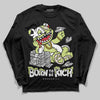 Jordan 5 “Luminous Green” DopeSkill Long Sleeve T-Shirt Born To Be Rich Graphic Streetwear - Black
