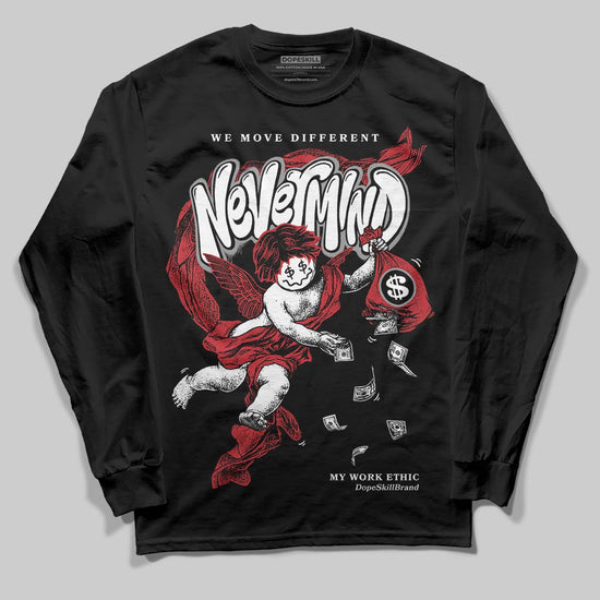 Jordan 1 Low OG "Chicago" DopeSkill Long Sleeve T-Shirt Nevermind Graphic Streetwear - Black