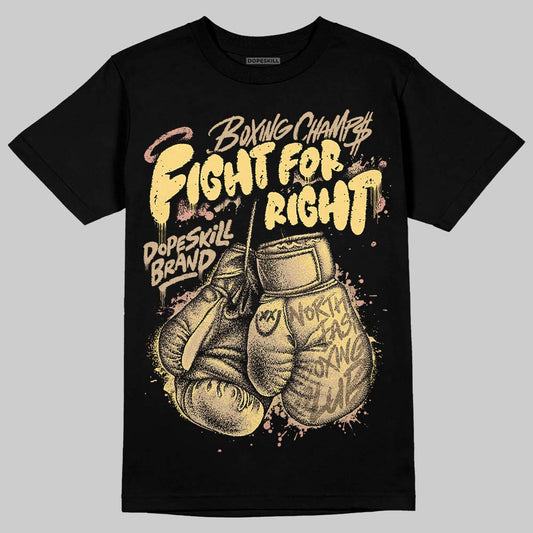 TAN Sneakers DopeSkill T-Shirt Fight For Right Graphic Streetwear - Black