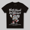 Black and White Sneakers DopeSkill Toddler Kids T-shirt Work Hard In Silence Graphic Streetwear - Black