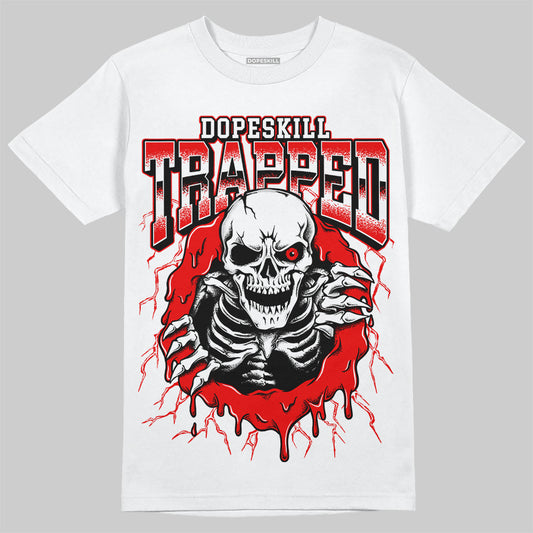 AJ 9 Chile Red DopeSkill T-Shirt Trapped Halloween Graphic