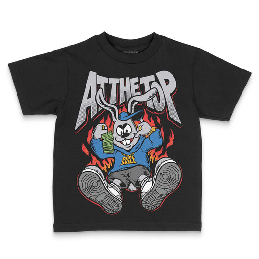 Grey Sneakers DopeSkill Toddler Kids T-shirt At The Top Graphic Streetwear - Black