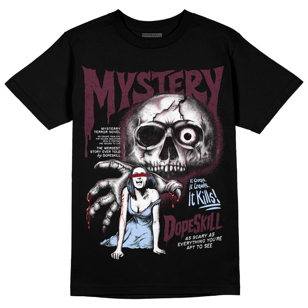 Jordan 5 Retro Burgundy (2023) DopeSkill T-Shirt Mystery Ghostly Grasp Graphic Streetwear  - Black 