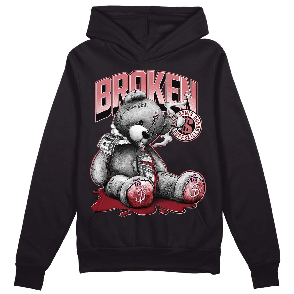 Valentine's Day Collection DopeSkill Hoodie Sweatshirt Sick Bear Graphic Streetwear - Black 