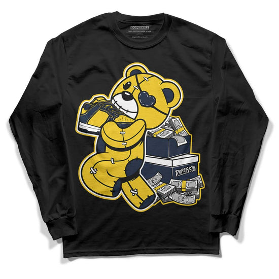 Dunk Low Vintage “Michigan” DopeSkill Long Sleeve T-Shirt Bear Steals Sneaker Graphic Streetwear - Black