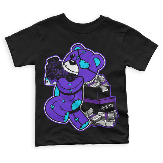 Jordan 6 "Aqua" DopeSkill Toddler Kids T-shirt Bear Steals Sneaker Graphic Streetwear - Black