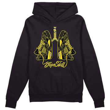 Jordan 4 Tour Yellow Thunder DopeSkill Hoodie Sweatshirt Breathe Graphic Streetwear - Black