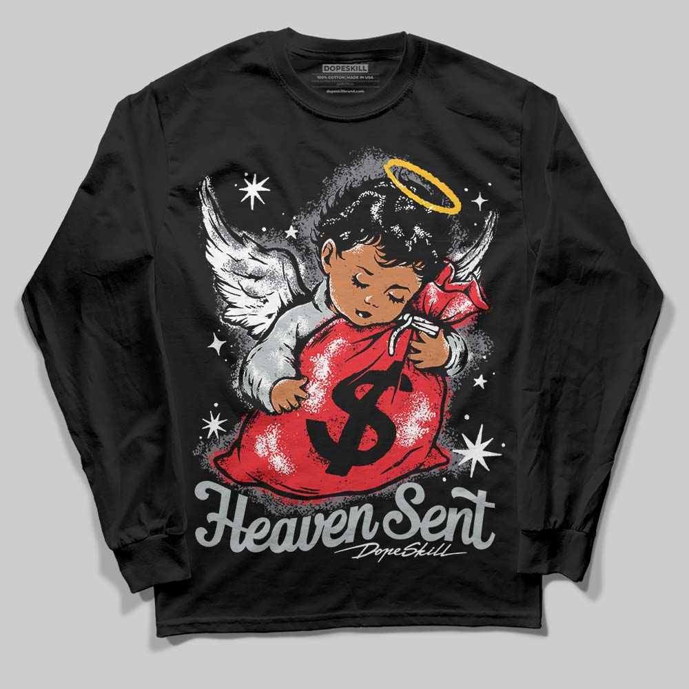 Jordan 4 “Fear” DopeSkill Long Sleeve T-Shirt Heaven Sent Graphic Streetwear - Black