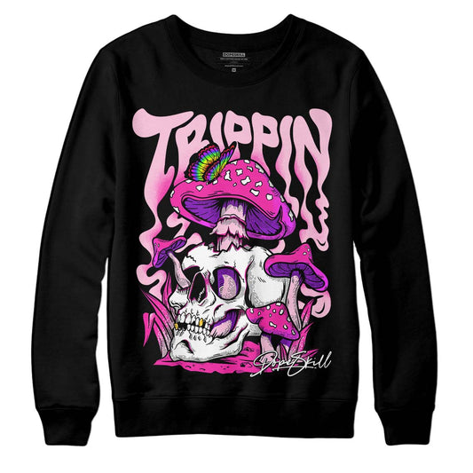 Pink Sneakers DopeSkill Sweatshirt Trippin Graphic Streetwear - Black