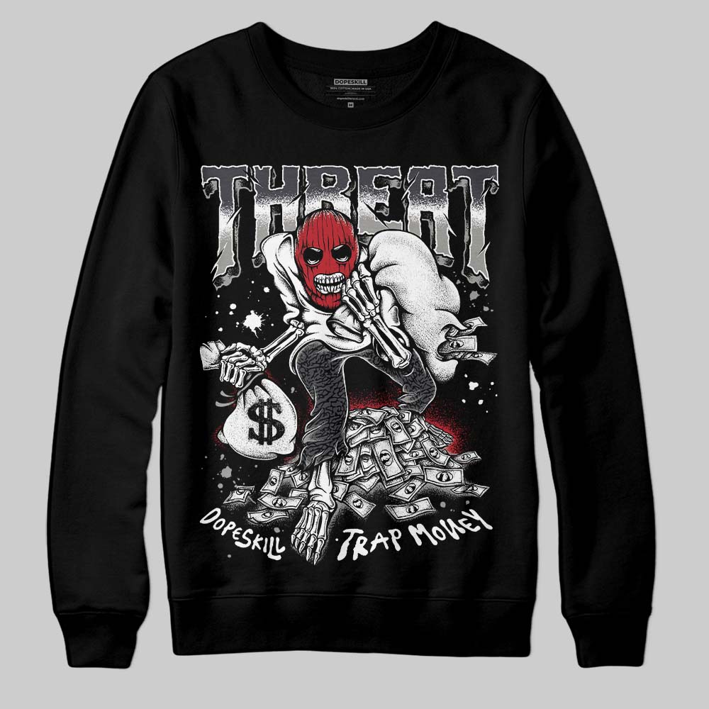 Jordan 3 Retro Black Cat DopeSkill Sweatshirt Threat Graphic Streetwear - Black