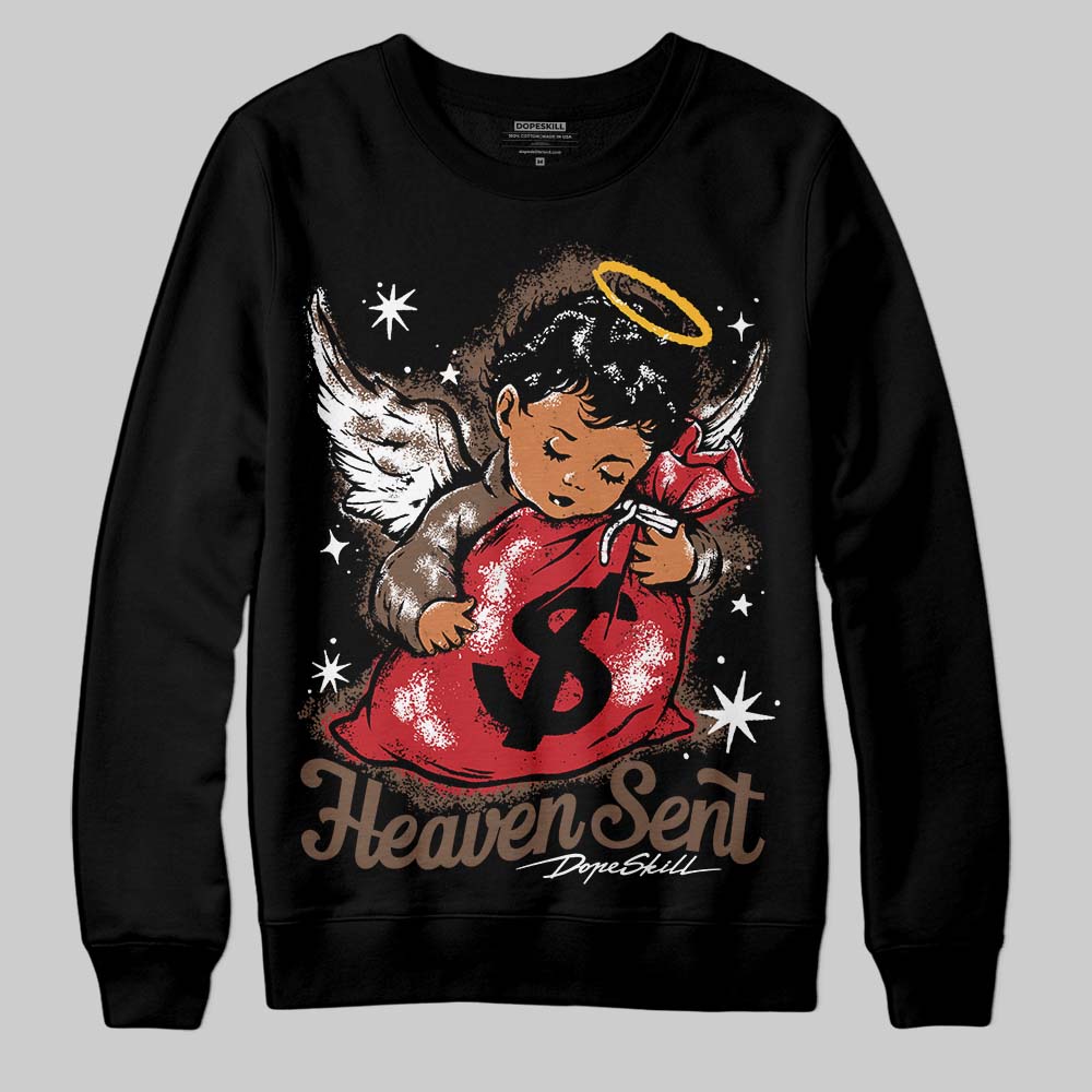 Jordan 9 'Olive' DopeSkill Sweatshirt Heaven Sent Graphic Streetwear - Black