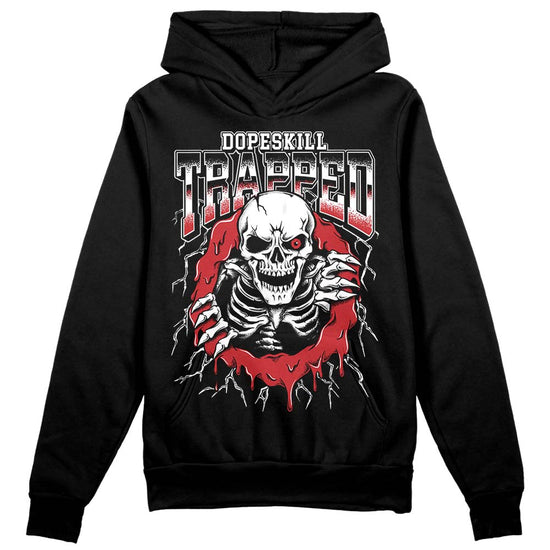 Jordan 12 “Red Taxi” DopeSkill Hoodie Sweatshirt Trapped Halloween Graphic Streetwear - Black