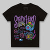 PURPLE Sneakers DopeSkill Toddler Kids T-shirt Study Hard Graphic Streetwear - Black