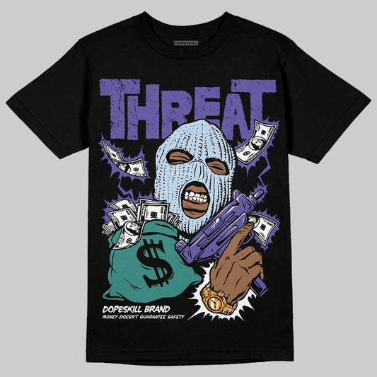 Jordan 5 OG “Grape” DopeSkill T-Shirt Under Threat Graphic Streetwear - Black