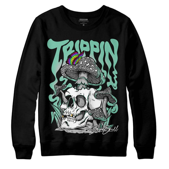 Jordan 3 "Green Glow" DopeSkill Sweatshirt Trippin  Graphic Streetwear - Black 