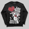 Jordan 14 Retro ‘Black Toe’ DopeSkill Long Sleeve T-Shirt Love Sick Graphic Streetwear - Black