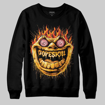 Yellow Sneakers DopeSkill Sweatshirt Hellfire Graphic Streetwear - Black