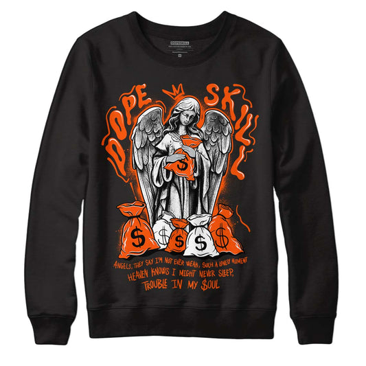 MSCHF Super Normal 2 Orange Milk DopeSkill Sweatshirt Angels Graphic Streetwear - Black