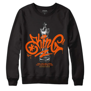 Jordan 12 Retro Brilliant Orange DopeSkill Sweatshirt King Chess Graphic Streetwear - Black