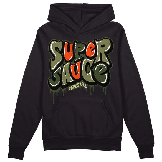 Olive Sneakers DopeSkill Hoodie Sweatshirt Super Sauce Graphic Streetwear - Black