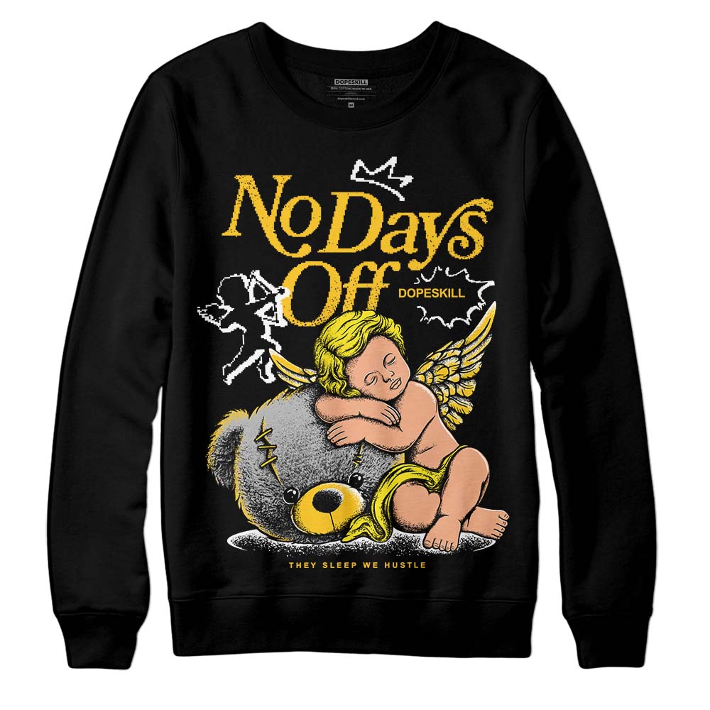 Jordan 4 Retro “Vivid Sulfur” DopeSkill Sweatshirt New No Days Off  Graphic Streetwear - Black