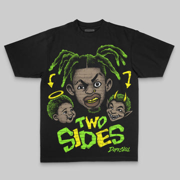 Neon green Oversize Print Two Sides DopeSkill Graphic Premium T-shirt Streetwear  Black