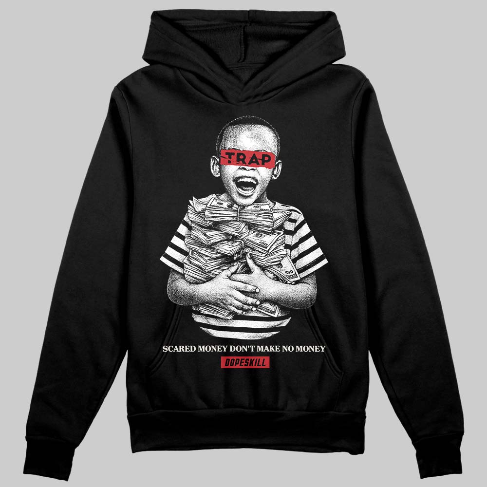 Jordan 4 “Flight Club” DopeSkill Hoodie Sweatshirt Scared Money Don't Make No Money Graphic Streetwear - Black