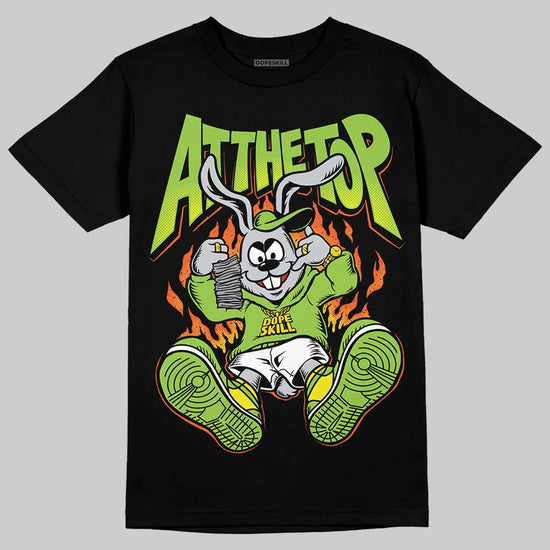 Neon Green Sneakers DopeSkill T-Shirt At The Top Graphic Streetwear - Black