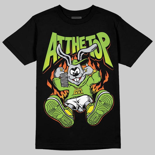 Neon Green Sneakers DopeSkill T-Shirt At The Top Graphic Streetwear - Black