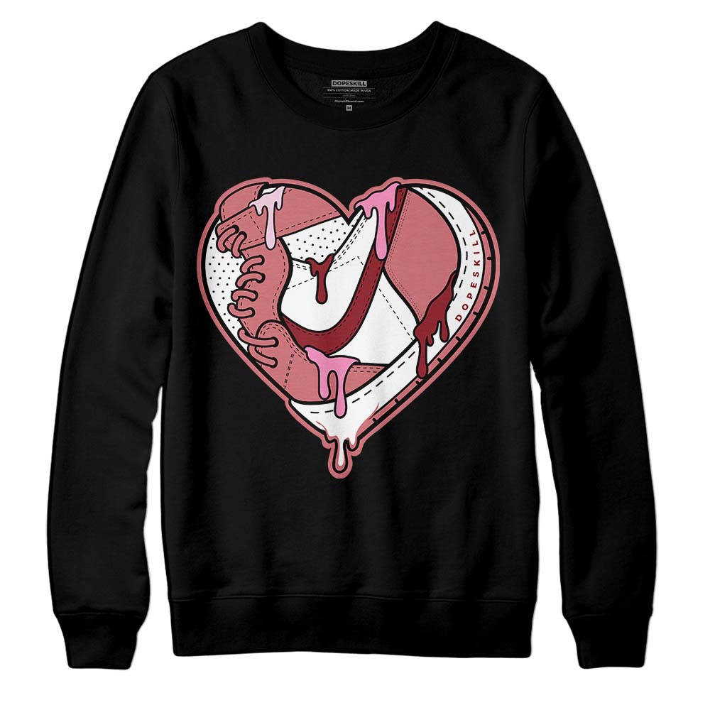 Valentine's Day Collection DopeSkill Sweatshirt Heart Jordan 1 Graphic Streetwear - White 