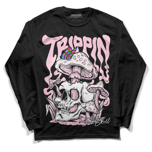 Dunk Low LX Pink Foam DopeSkill Long Sleeve T-Shirt Trippin Graphic Streetwear - Black