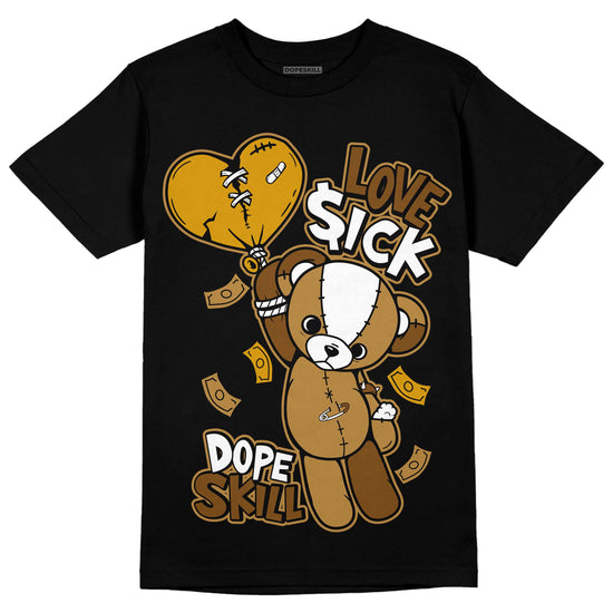 Jordan 13 Wheat 2023 DopeSkill T-Shirt Love Sick Graphic Streetwear - Black