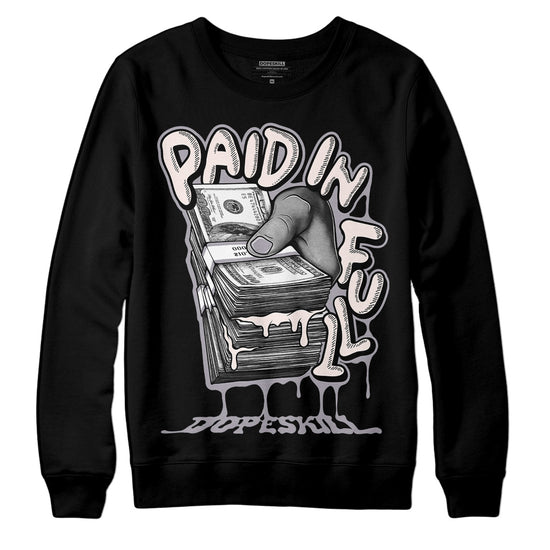 Jordan 2 Cement Grey DopeSkill Sweatshirt Paid In Full Graphic Streetwear - Black