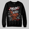 Jordan 4 Retro Red Cement DopeSkill Sweatshirt MILF Graphic Streetwear - Black