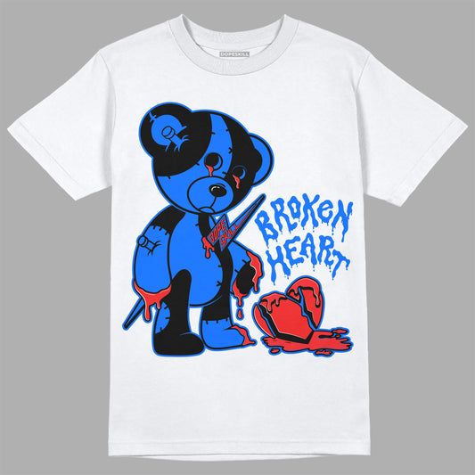 Yz 350 Boost V2 Dazzling Blue DopeSkill T-Shirt Broken Heart Graphic