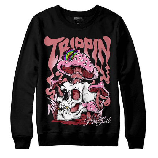 Valentine's Day Collection DopeSkill Sweatshirt Trippin Graphic Streetwear - Black