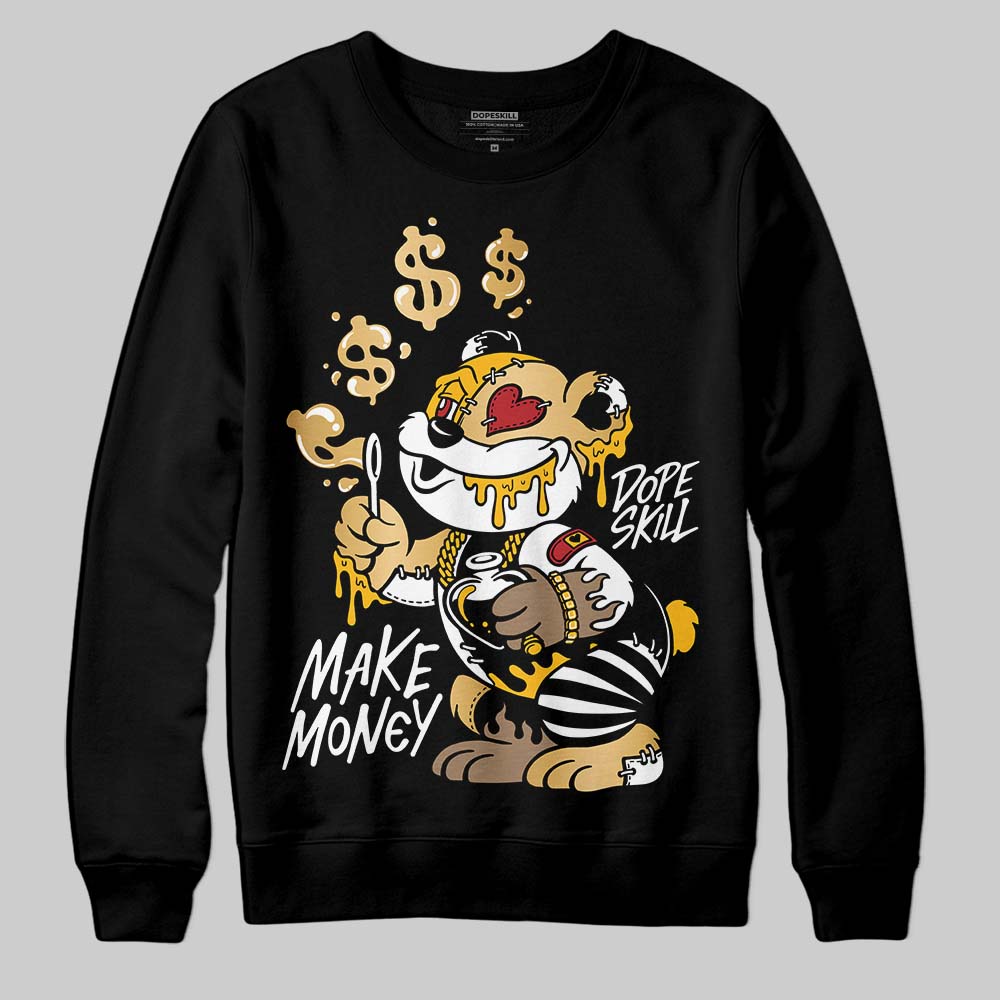 Jordan 12 Retro 'Taxi' 2025 DopeSkill Sweatshirt Make Money Graphic Streetwear - Black