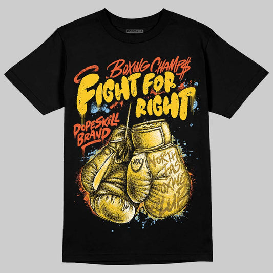 Yellow Sneakers DopeSkill T-Shirt Fight For Right Graphic Streetwear - Black