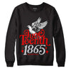 Jordan 4 Retro Red Cement DopeSkill Sweatshirt Juneteenth 1865 Graphic Streetwear - Black