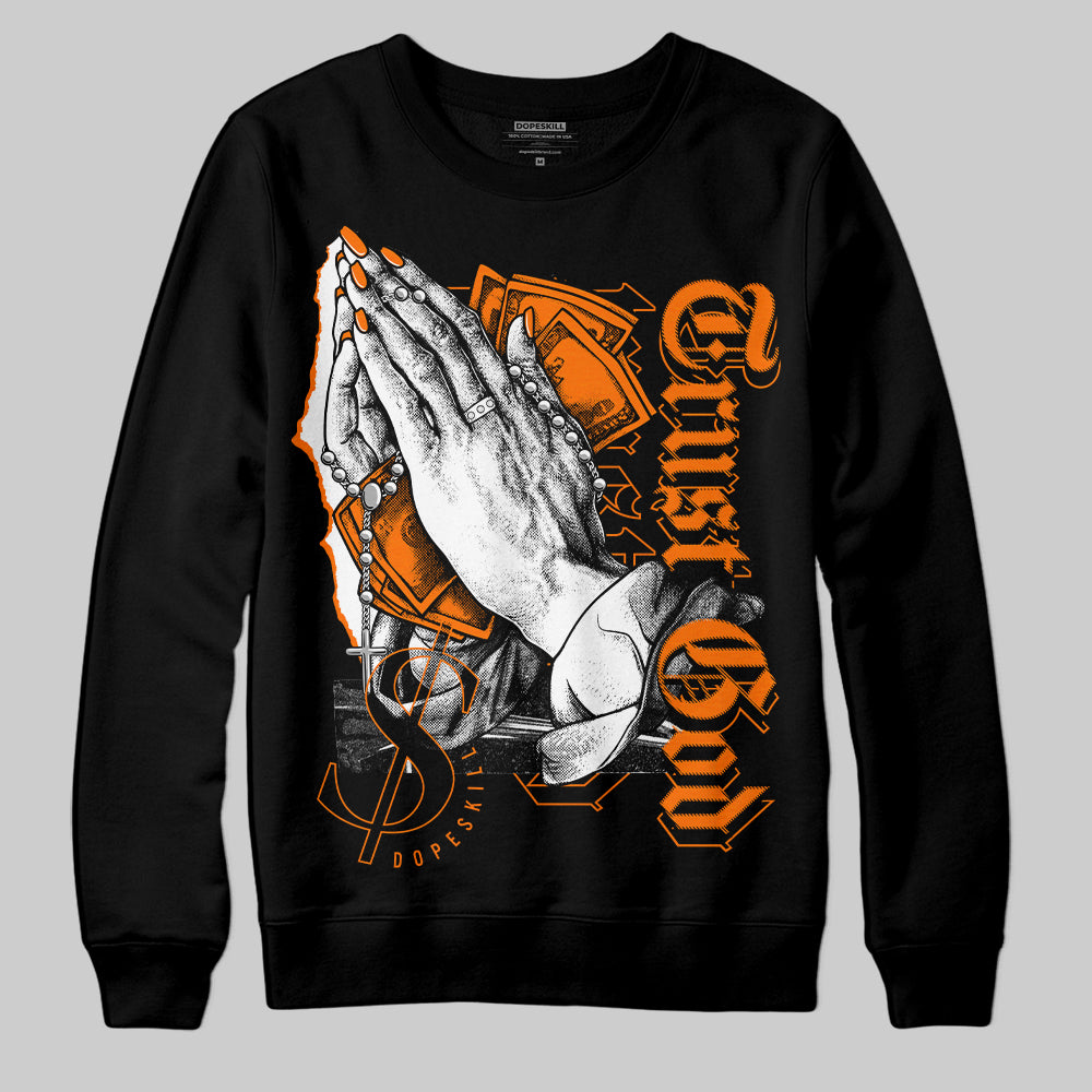 Wmns Dunk Low 'Magma Orange DopeSkill Sweatshirt Trust God Graphic Streetwear - Black