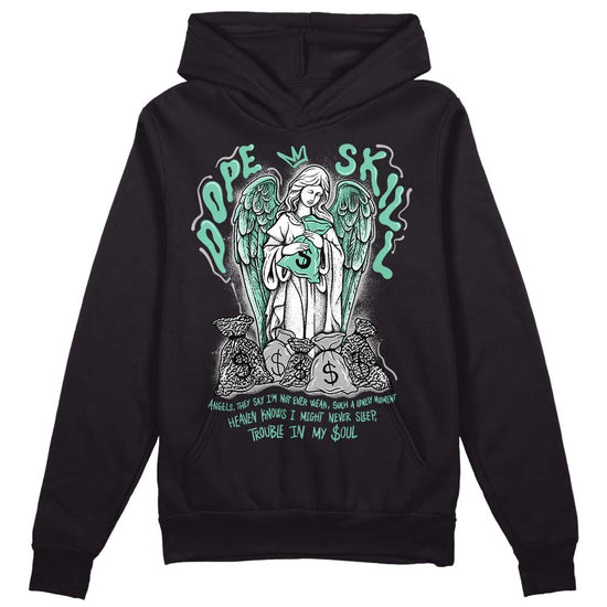 Jordan 3 "Green Glow" DopeSkill Hoodie Sweatshirt Angels Graphic Streetwear - Black