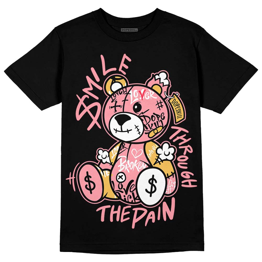 Jordan 3 GS “Red Stardust” DopeSkill T-Shirt Smile Through The Pain Graphic Streetwear - Black 